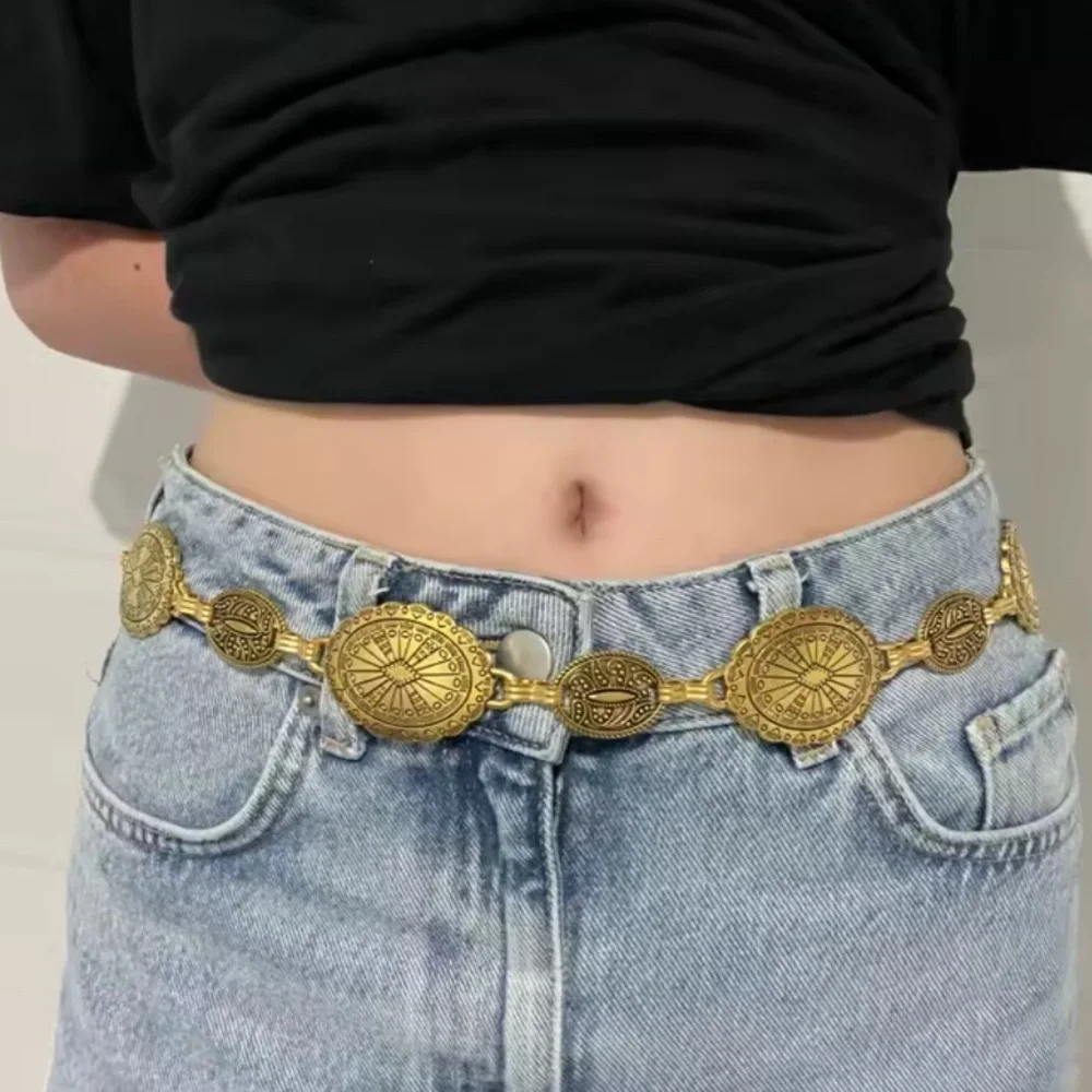 Vintage Retro Gold Chain Belt